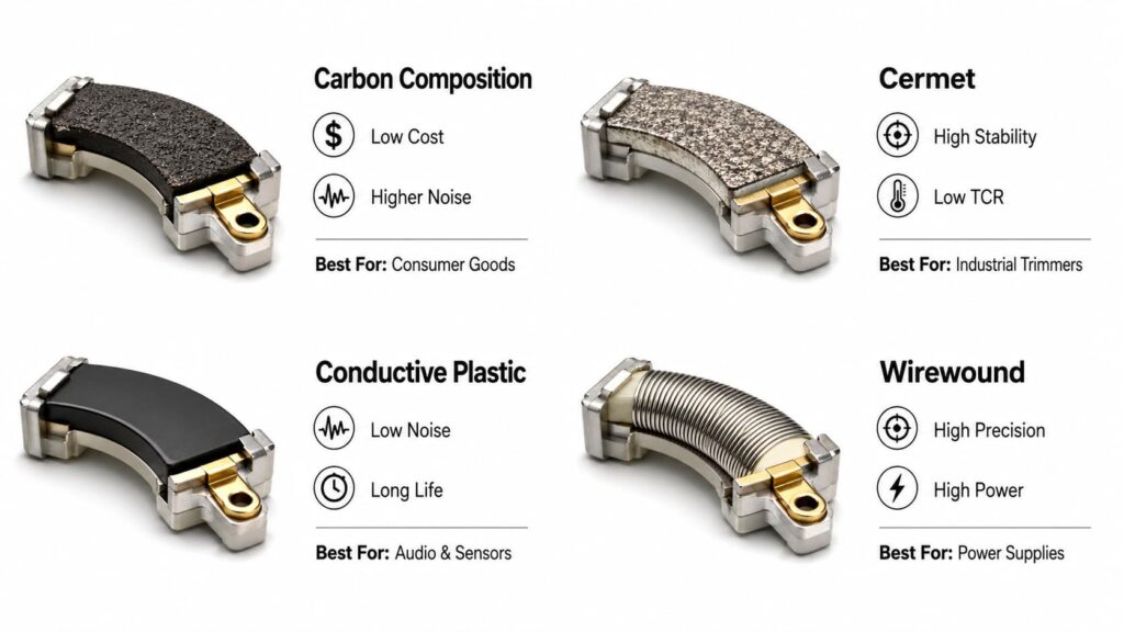 Infographic of Potentiometer Material Structure