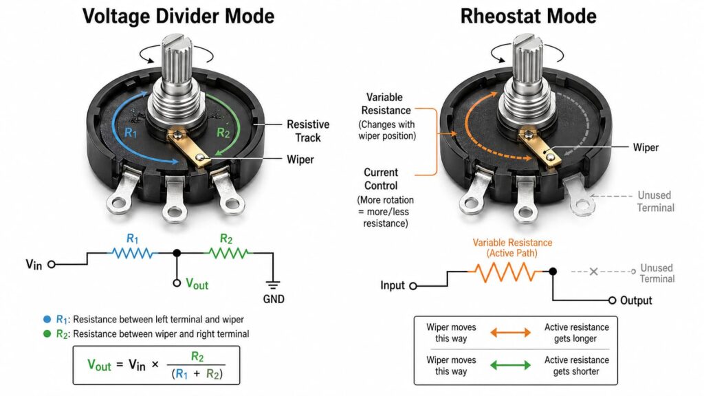 Infographic of Potentiometer Physics and Working Principles