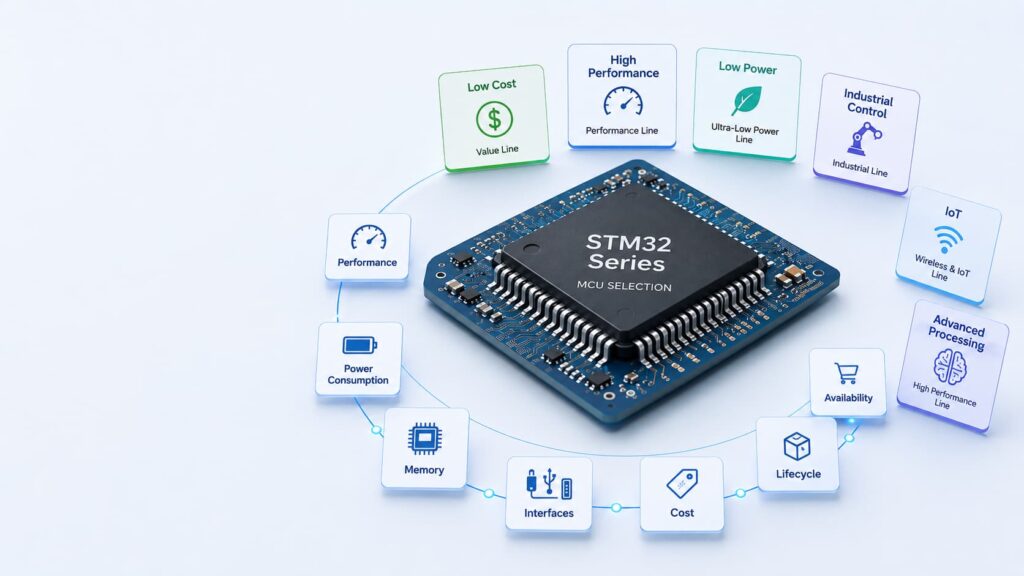 Infograhic Of How to Choose the Right STM32 Series