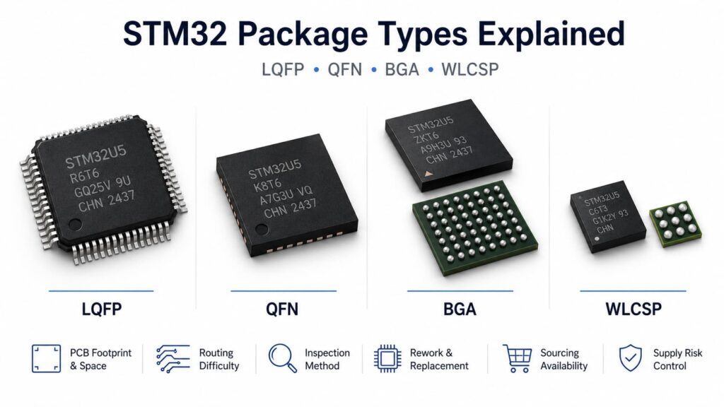 Infograhic Of STM32 Package Types Explained