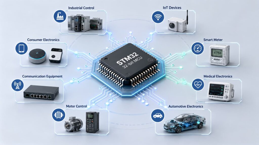 Infograhic Of Typical STM32 Applications