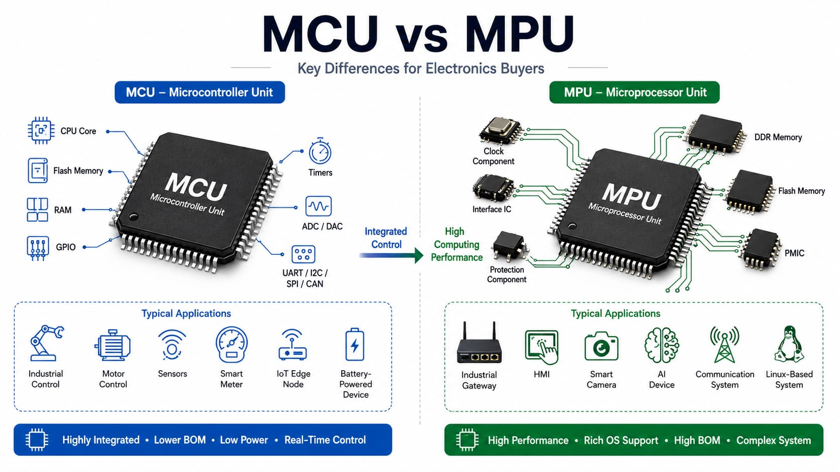 Infographic of MCU or MPU Which One Should You Choose