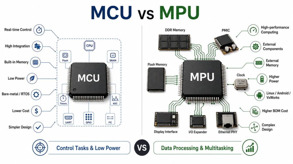 MCU vs MPU Main Differences
