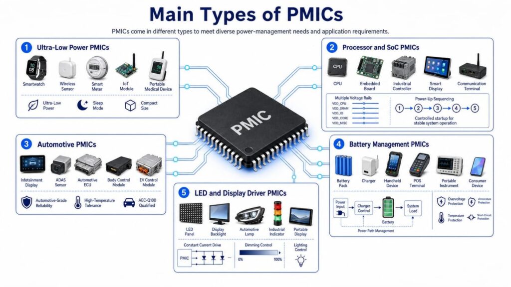 Infographic of Main Types of PMICs