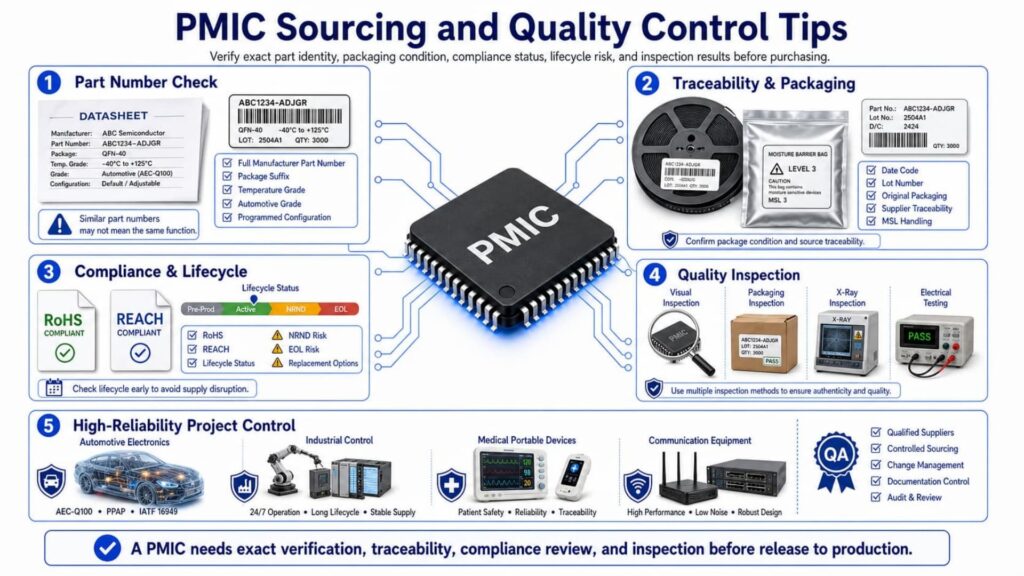 Infographic of PMIC Sourcing and Quality Control Tips