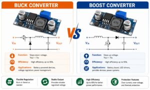 infograhic of Buck vs Boost Converter