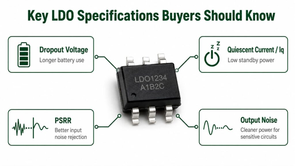 infograhic of Key LDO Specifications Buyers Should Know
