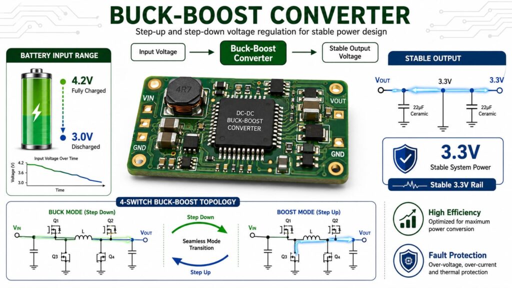 infograhic of What Is a Buck Boost Converter