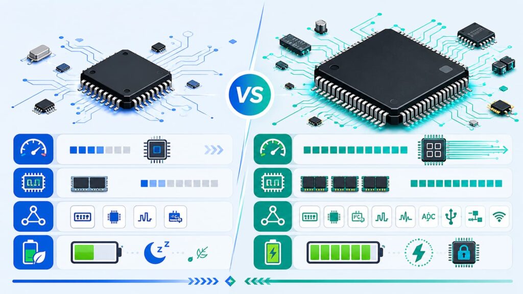 Key Differences Between 8 bit and 32 bit MCUs