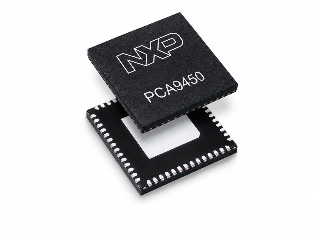 NXP PCA9450 power management IC QFN package on white background