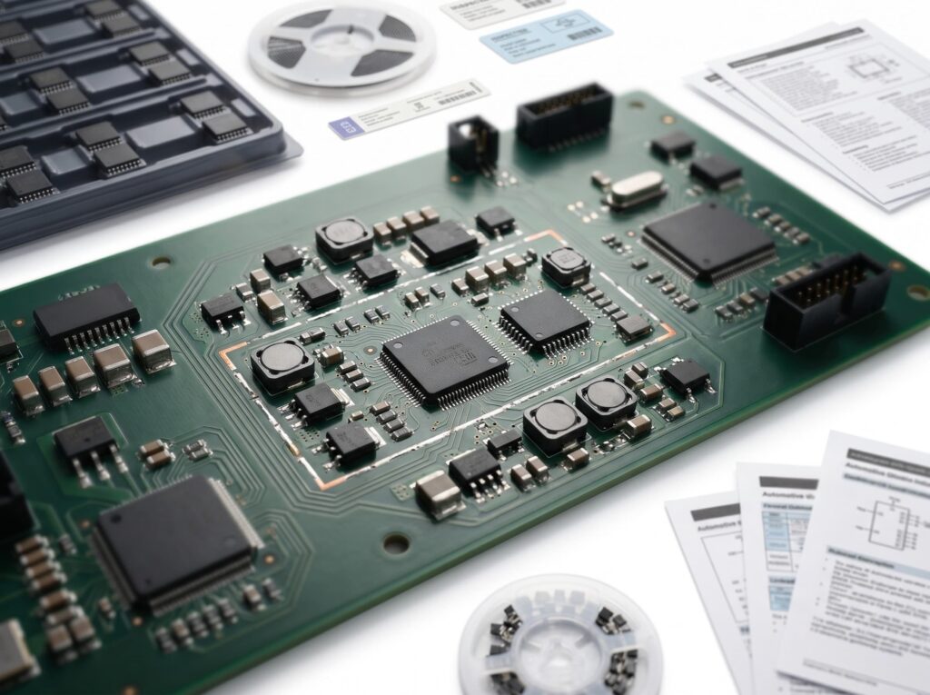 Automotive PMIC on PCB with IVI, ADAS, and gateway power management components for automotive semiconductor sourcing