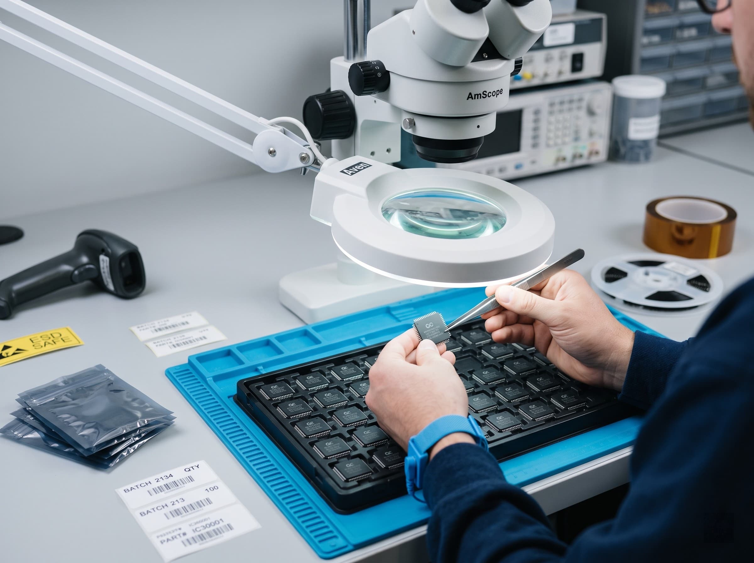 Electronic components inspection and PMIC quality control verification
