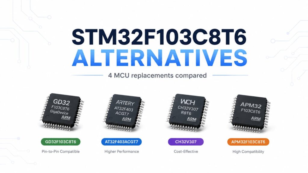 stm32f103c8t6 alternatives mcu replacement comparison