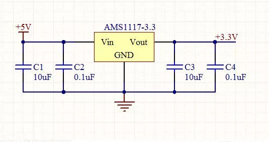 ams1117 3 3v basic circuit
