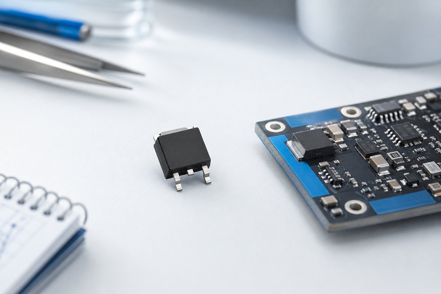TO-252 P-channel MOSFET shown for D4185 AOD4185 high-side switch design