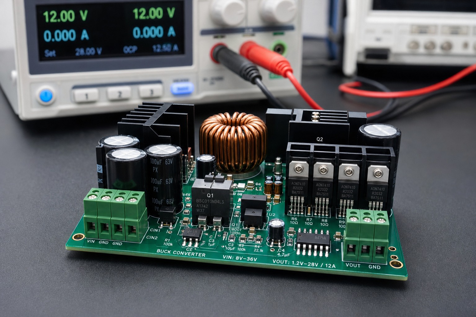 MOSFET power conversion boards for DC-DC converters and power supplies