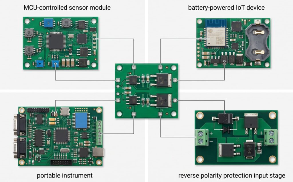p channel mosfet small n mosfet driver applications