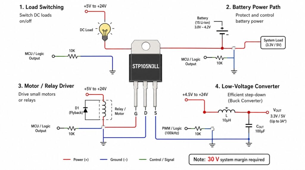 stp105n3ll low voltage applications