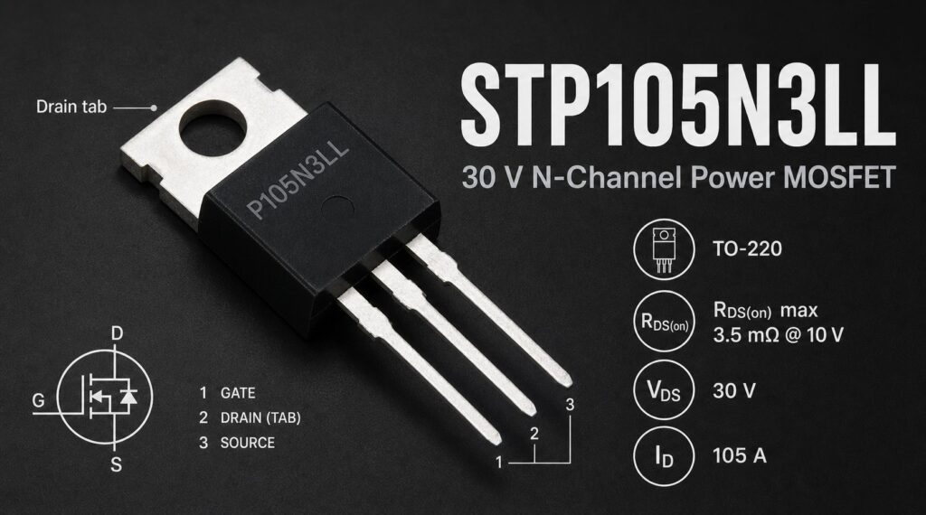 stp105n3ll mosfet hero