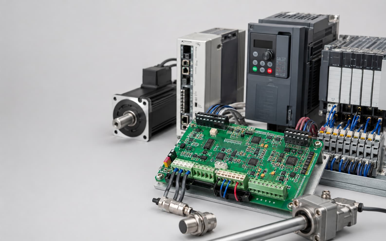 Industrial process control system with PLC analog output and DAC signal conversion board