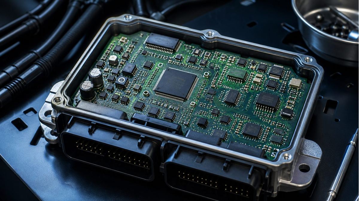 Automotive ECU circuit board for EEPROM calibration data storage