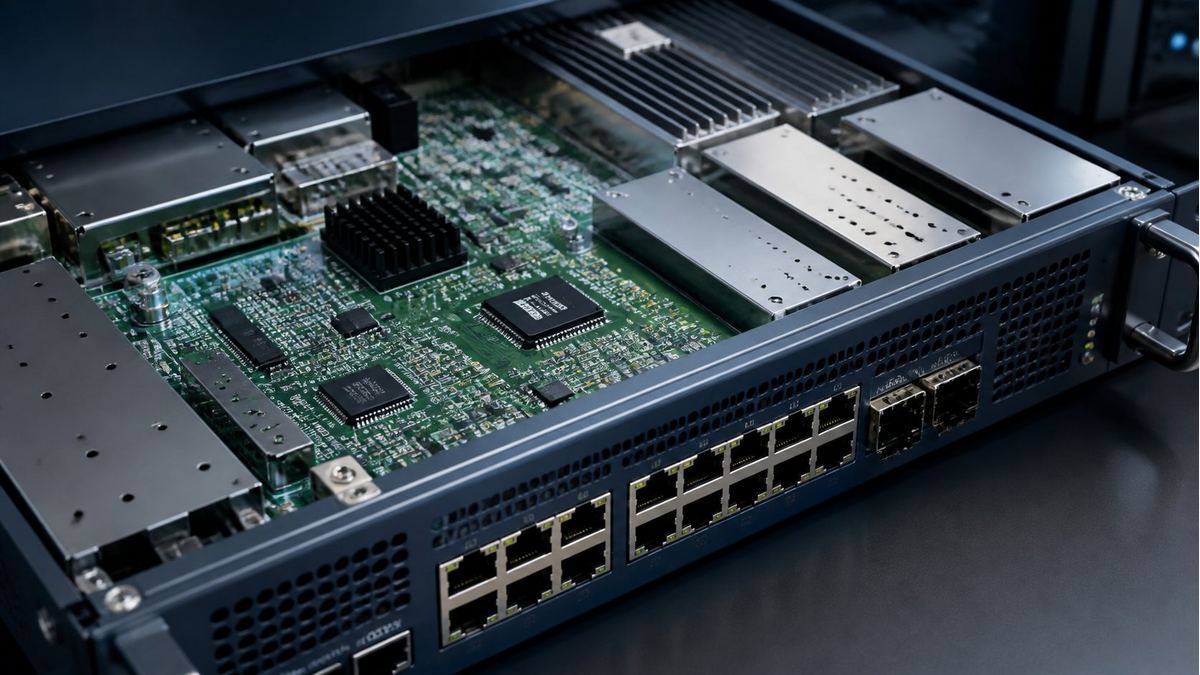 Enterprise networking router electronics for EEPROM configuration storage