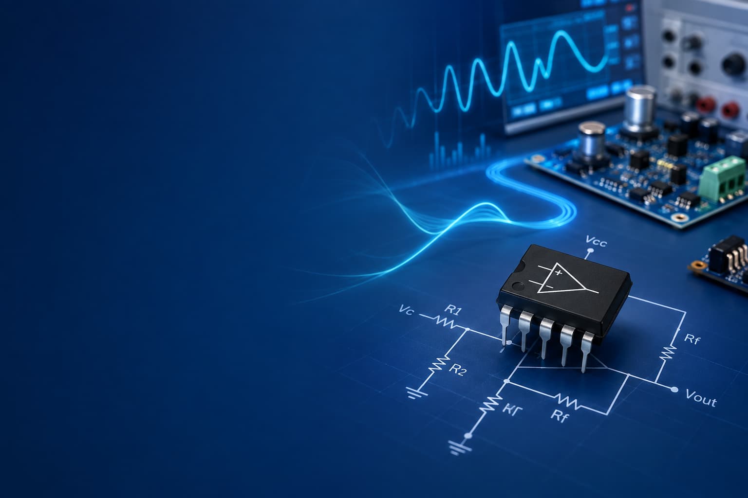 Operational amplifier signal path application circuit