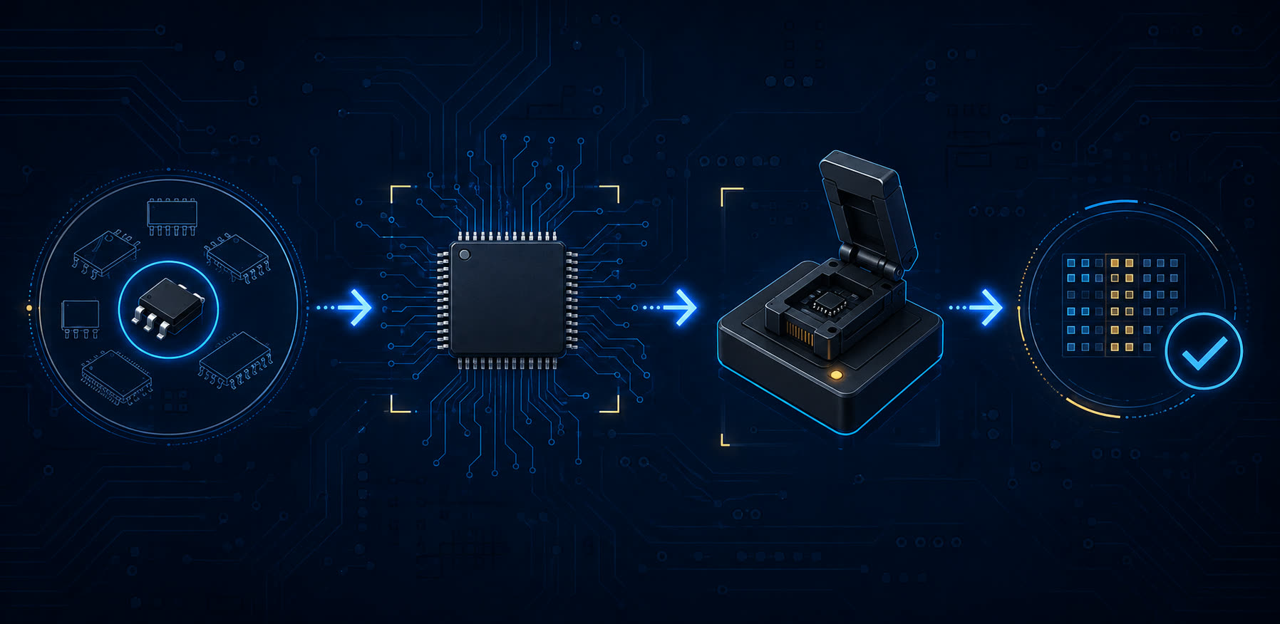 EEPROM programming workflow from device selection through production validation