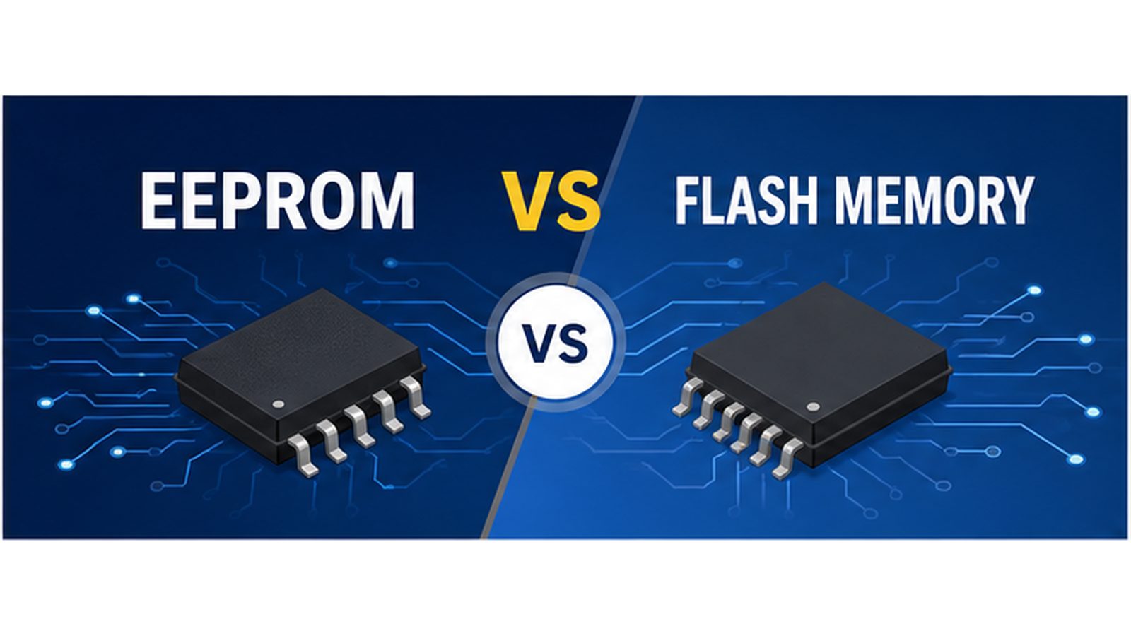 EEPROM and Flash memory comparison for embedded system selection