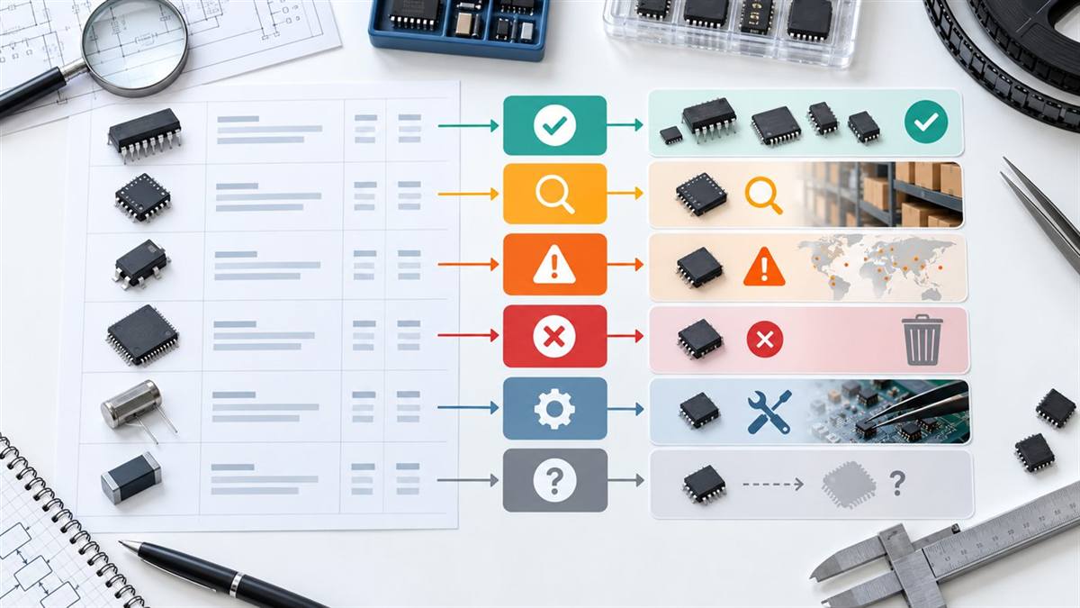 Lifecycle status check for obsolete electronic components