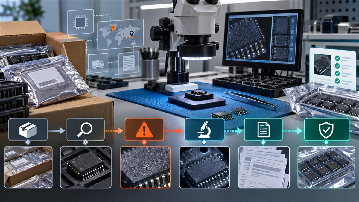 Counterfeit screening flow for obsolete component procurement