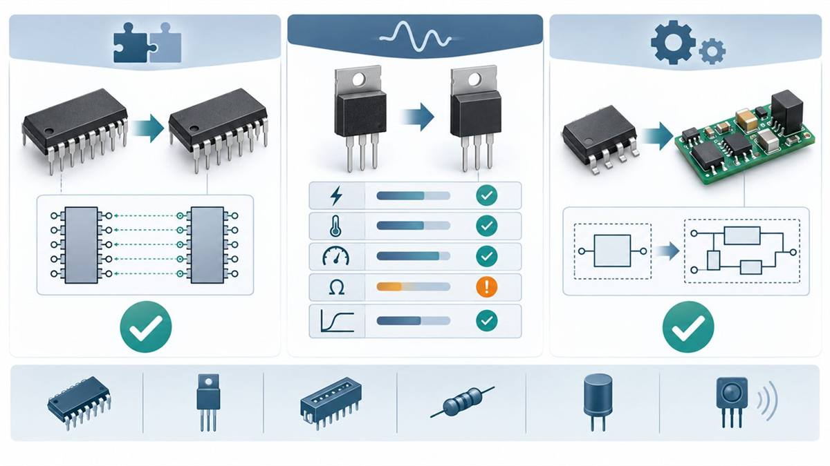 Cross-reference validation matrix for obsolete electronic component alternatives
