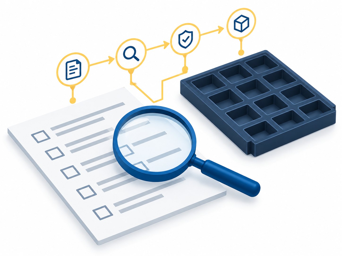 RFQ verification and ESD tray concept for FPGA traceability review