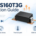 Conceptual SMB rectifier illustration with reverse-stress, thermal-path and BOM checks